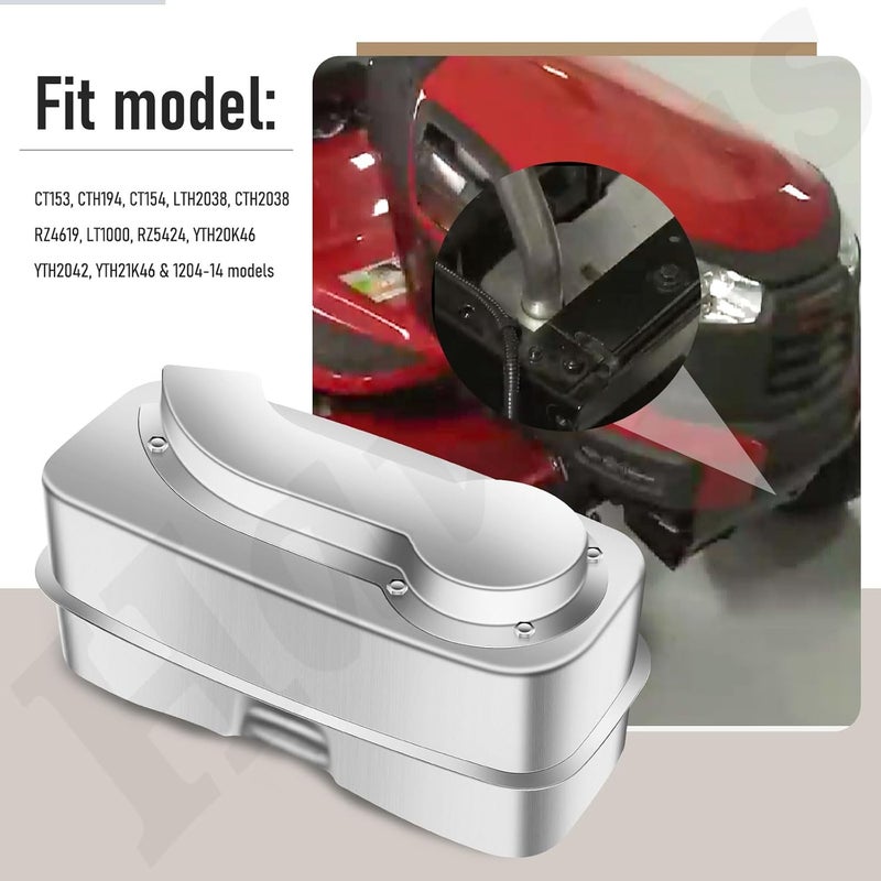 Haiouus 532188655 Muffler W/screws Compatible With Husqvarna, Craftsman, Poulan, Ariens, B&S 46" 20HP CT153 CTH194 CT154 LTH2038 CTH2038 YT3000 LT1000 lawn mowers Replaces 5321886-55 188655 580532301 - Image 4